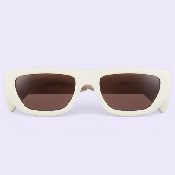 Gucci Ivory Sunglasses with Brown Lenses